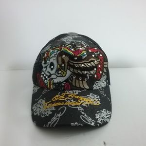new black snapback ed hardy baseball cap